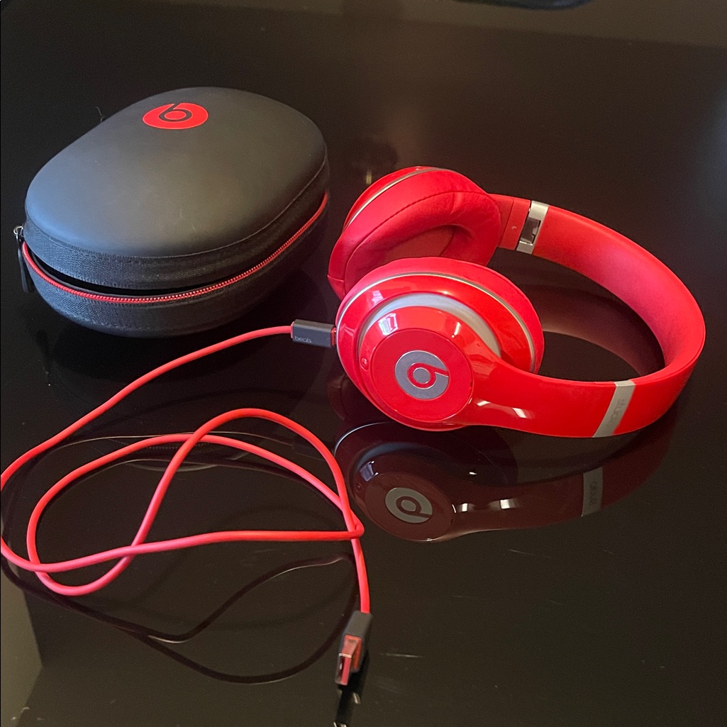 Red Beats Wireless Headphones
